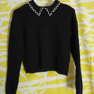 Copper Key Black Top with Pearl Details